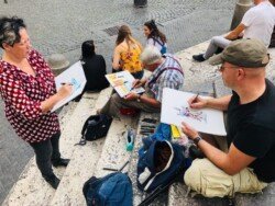 Urban sketching Trastevere, Rome