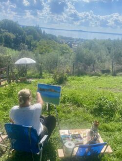 Masterclass schilderen olijfgaard yoga meditatie week Bolsena
